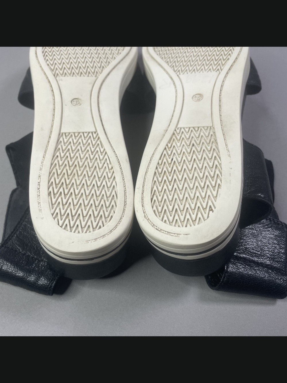 Eileen Fisher Shoes Womens 9.5 black white leather sandals summer casual - Picture 9 of 11
